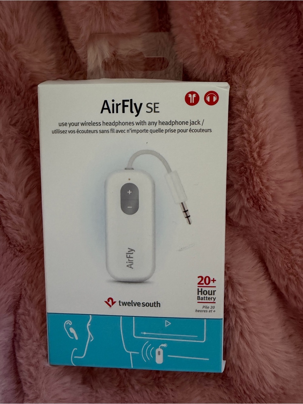 Twelve South AirFly SE Wireless Bluetooth Audio Transmitter – White – NIB